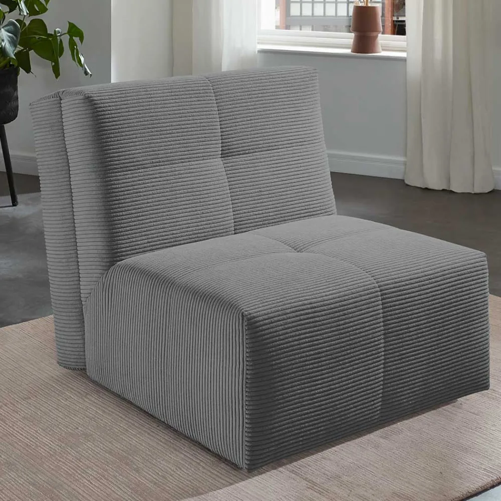 Wohnen Sofas<Schlafsessel ohne Armlehnen in Anthrazit - Anzarote