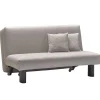 Wohnen Sofas<Schlafsofa als Einzelbett oder Doppelbett Tutran in Hellgrau Webstoff