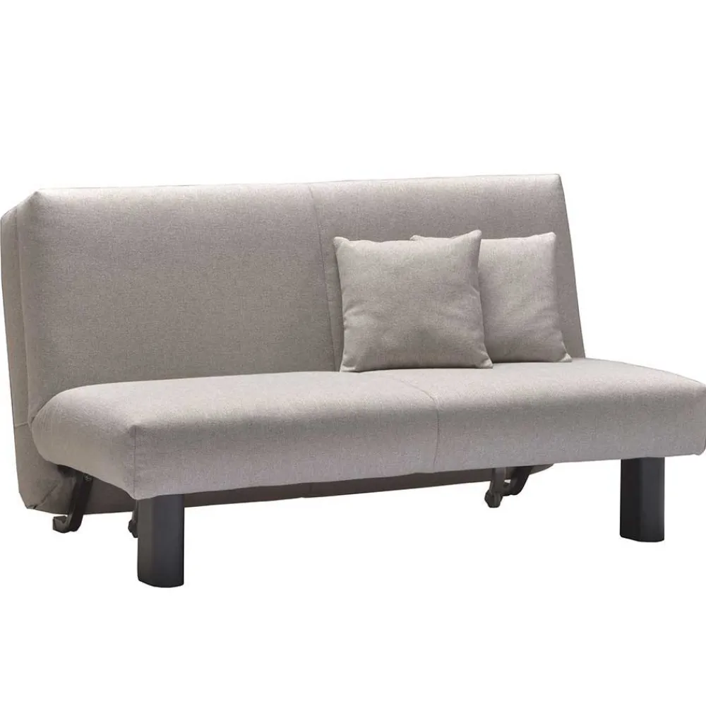 Wohnen Sofas<Schlafsofa als Einzelbett oder Doppelbett Tutran in Hellgrau Webstoff