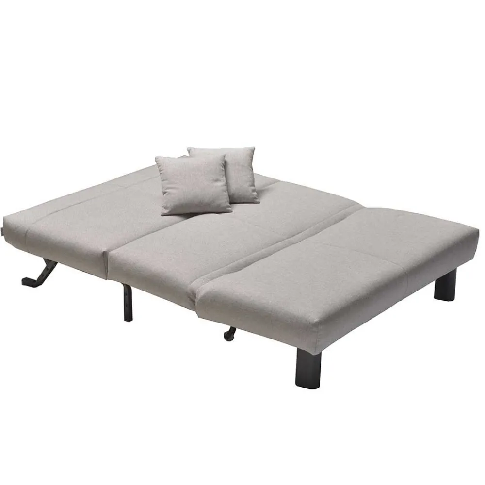 Wohnen Sofas<Schlafsofa als Einzelbett oder Doppelbett Tutran in Hellgrau Webstoff