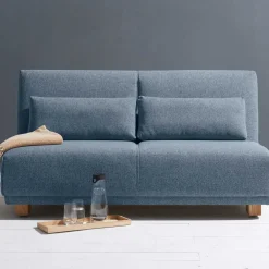 Wohnen Sofas<Schlafsofa in Blau mit Eiche - Sojette