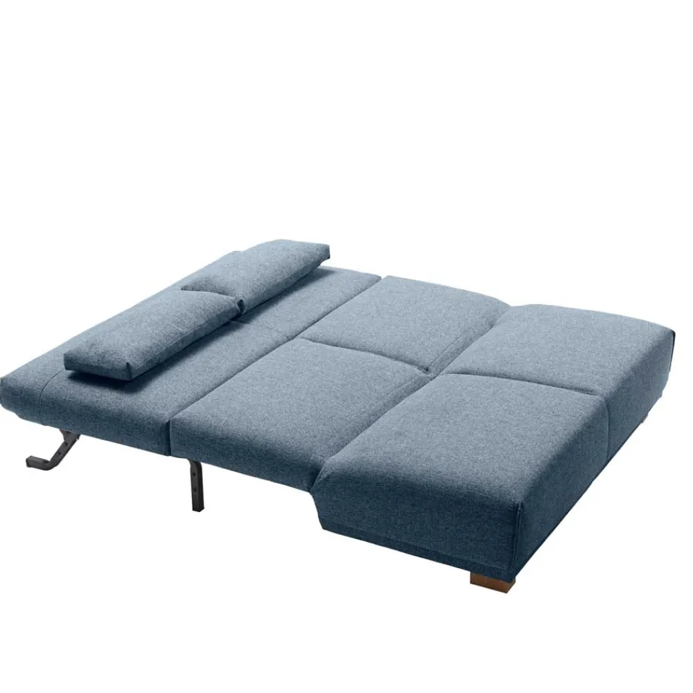 Wohnen Sofas<Schlafsofa in Blau mit Eiche - Sojette