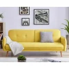 Wohnen Betten|Sofas<Schlafsofa in Gelb Strukturstoff - Puneca