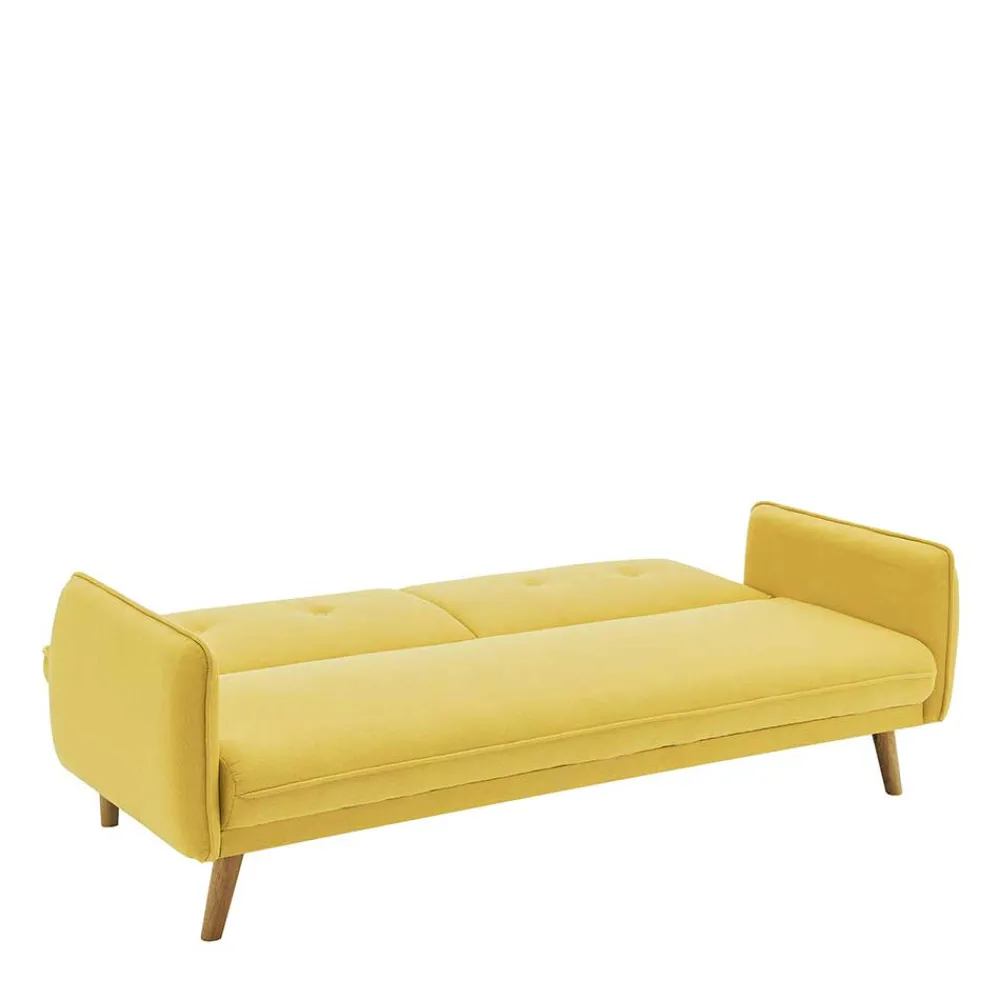 Wohnen Betten|Sofas<Schlafsofa in Gelb Strukturstoff - Puneca