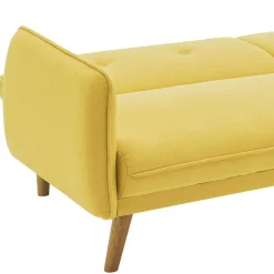 Wohnen Betten|Sofas<Schlafsofa in Gelb Strukturstoff - Puneca