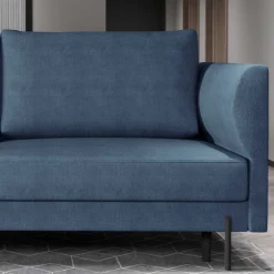 Wohnen Sofas<Schlafsofa in meliertem Blaugrau Stoffbezug - Ipsum