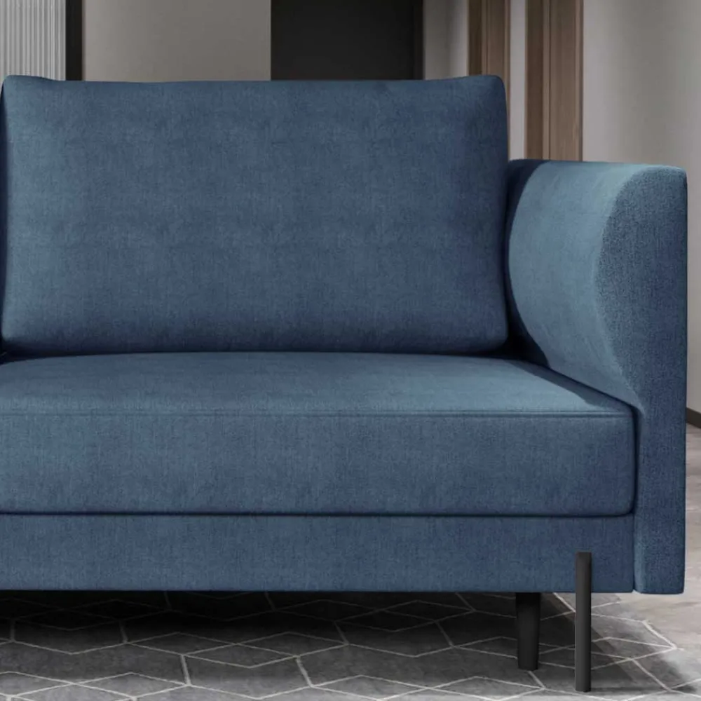 Wohnen Sofas<Schlafsofa in meliertem Blaugrau Stoffbezug - Ipsum
