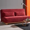 Wohnen Betten|Sofas<Schlafsofa in Rot & Eiche Roverario mit 2 oder 3 Sitzplätzen