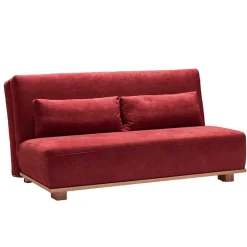 Wohnen Betten|Sofas<Schlafsofa in Rot & Eiche Roverario mit 2 oder 3 Sitzplätzen
