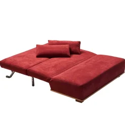 Wohnen Betten|Sofas<Schlafsofa in Rot & Eiche Roverario mit 2 oder 3 Sitzplätzen