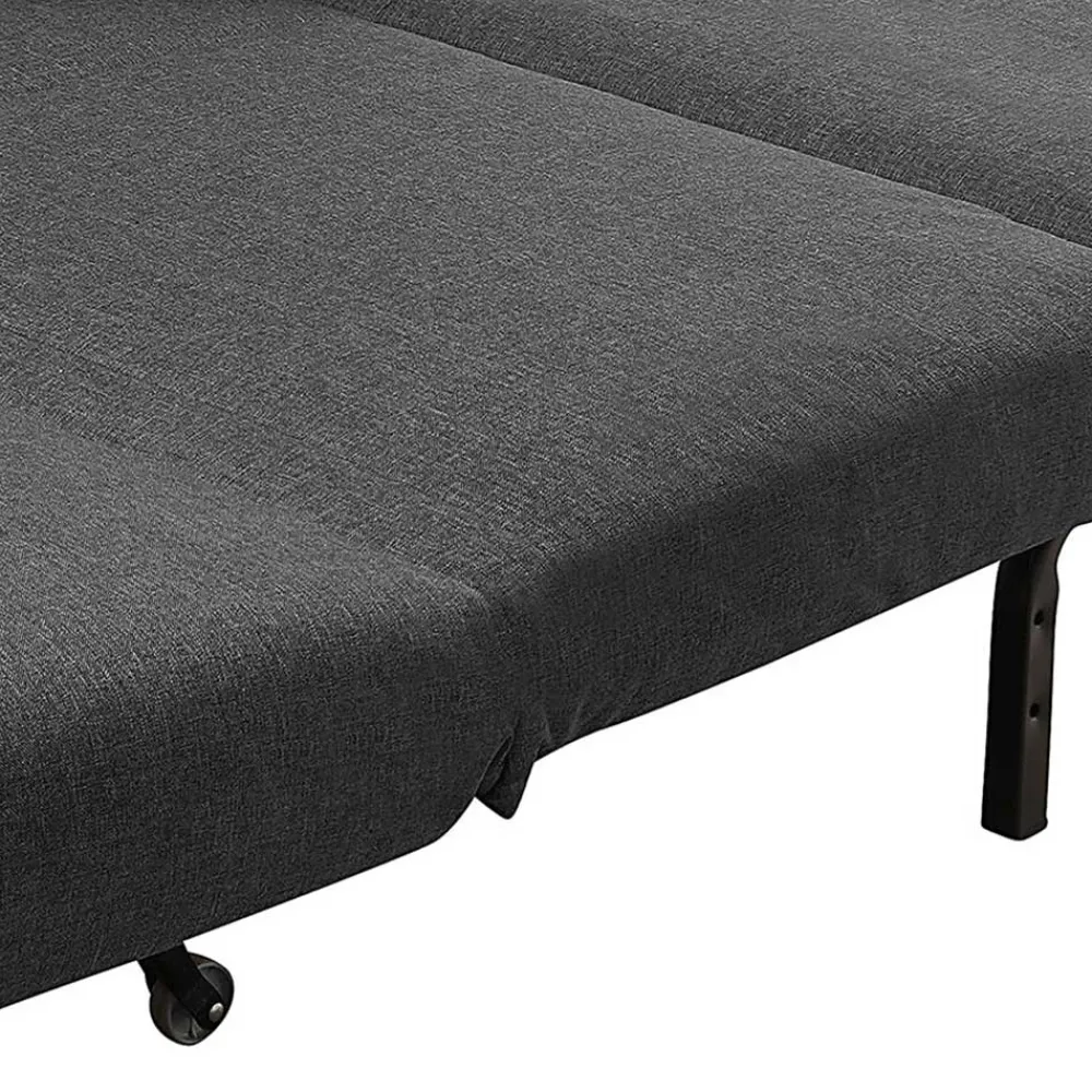 Wohnen Sofas<Schlafsofa ohne Armlehnen in Dunkelgrau - Jandusc