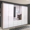 Wohnen Kleiderschränke|Schränke<Schlafzimmer Falttüren-Schrank mit Spiegel - Empresian
