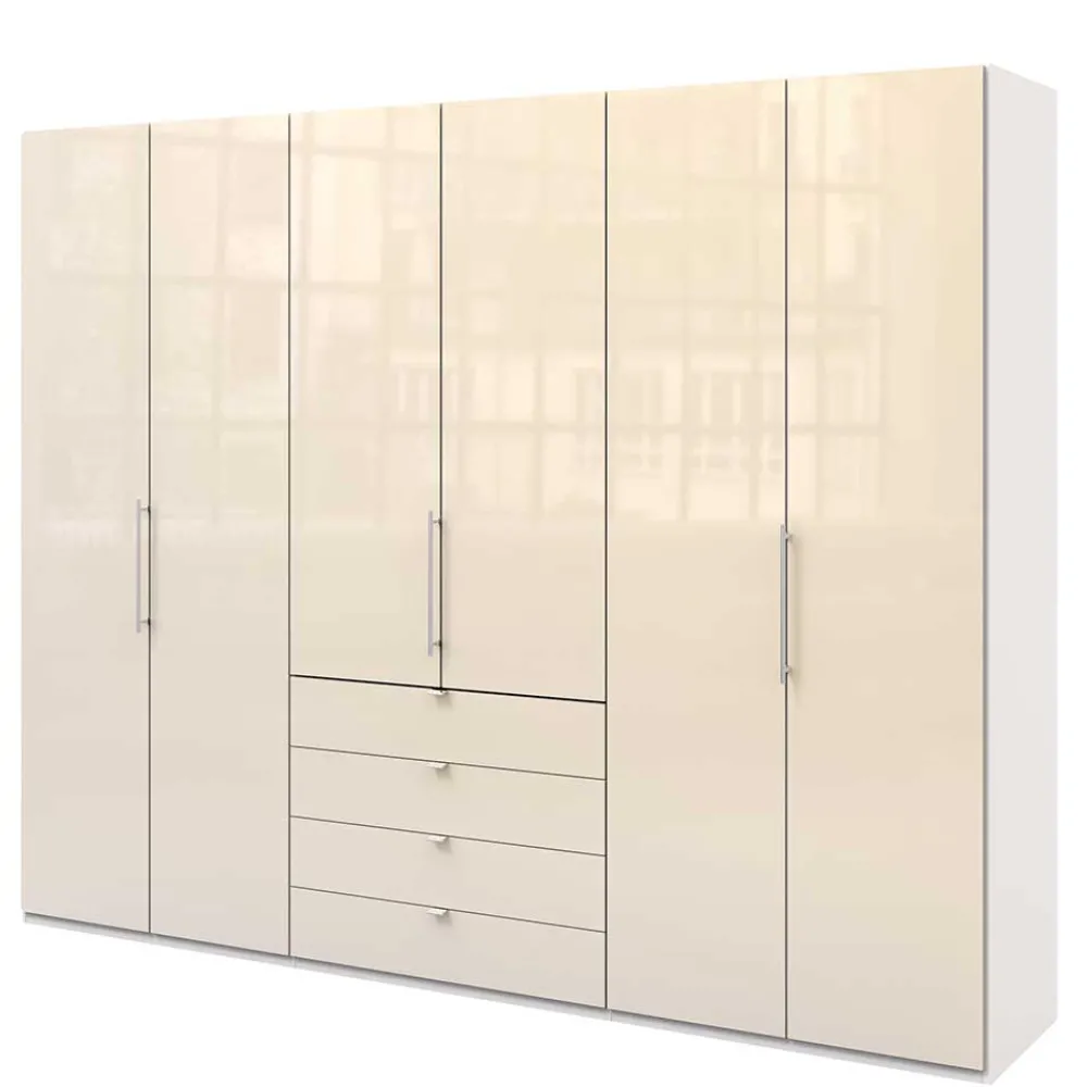 Wohnen Kleiderschränke<Schlafzimmer Falttürenschrank in Creme Weiß - Zidarie