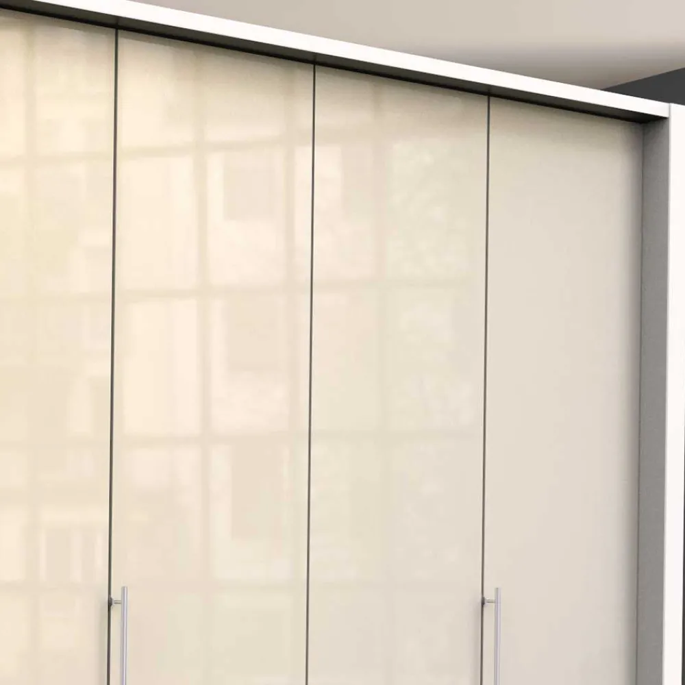 Wohnen Kleiderschränke<Schlafzimmer Falttürenschrank in Creme Weiß - Zidarie