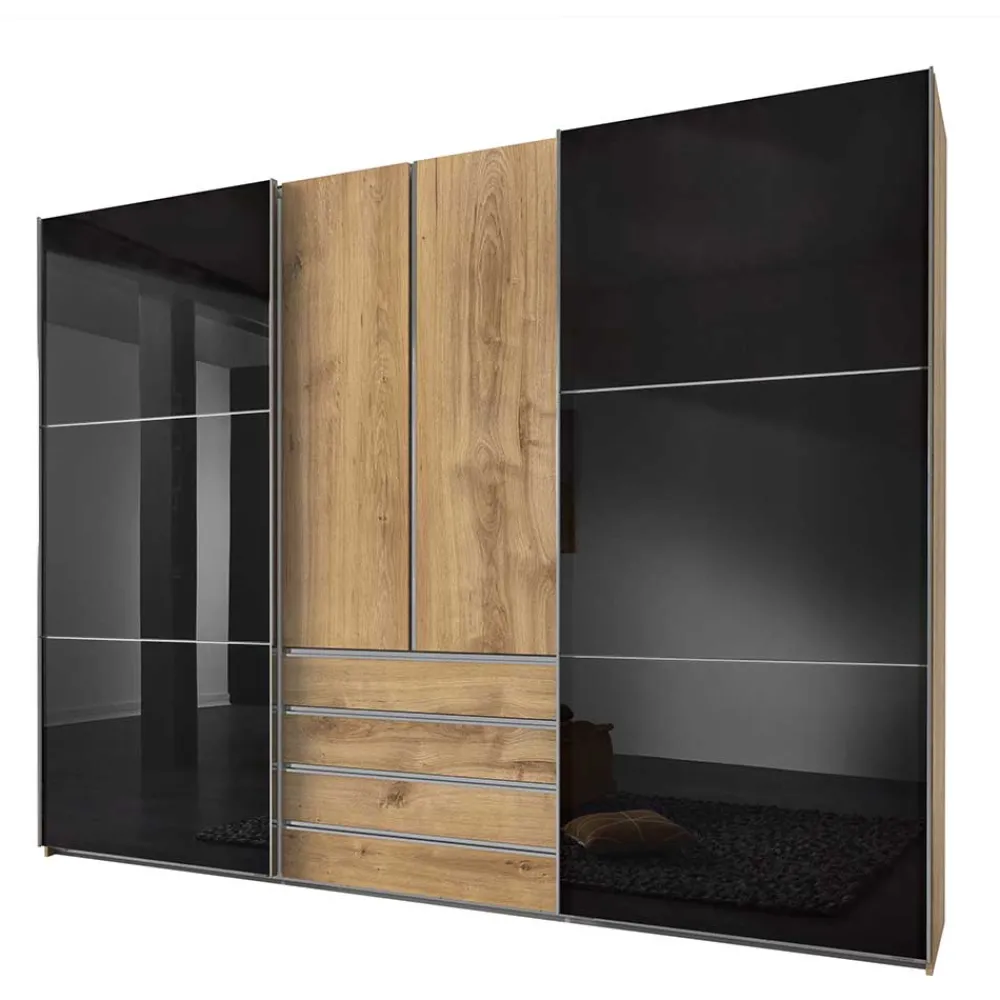 Wohnen Kleiderschränke|Schränke<Schlafzimmer Kleiderschrank in Dunkelgrau Glas - Hectos