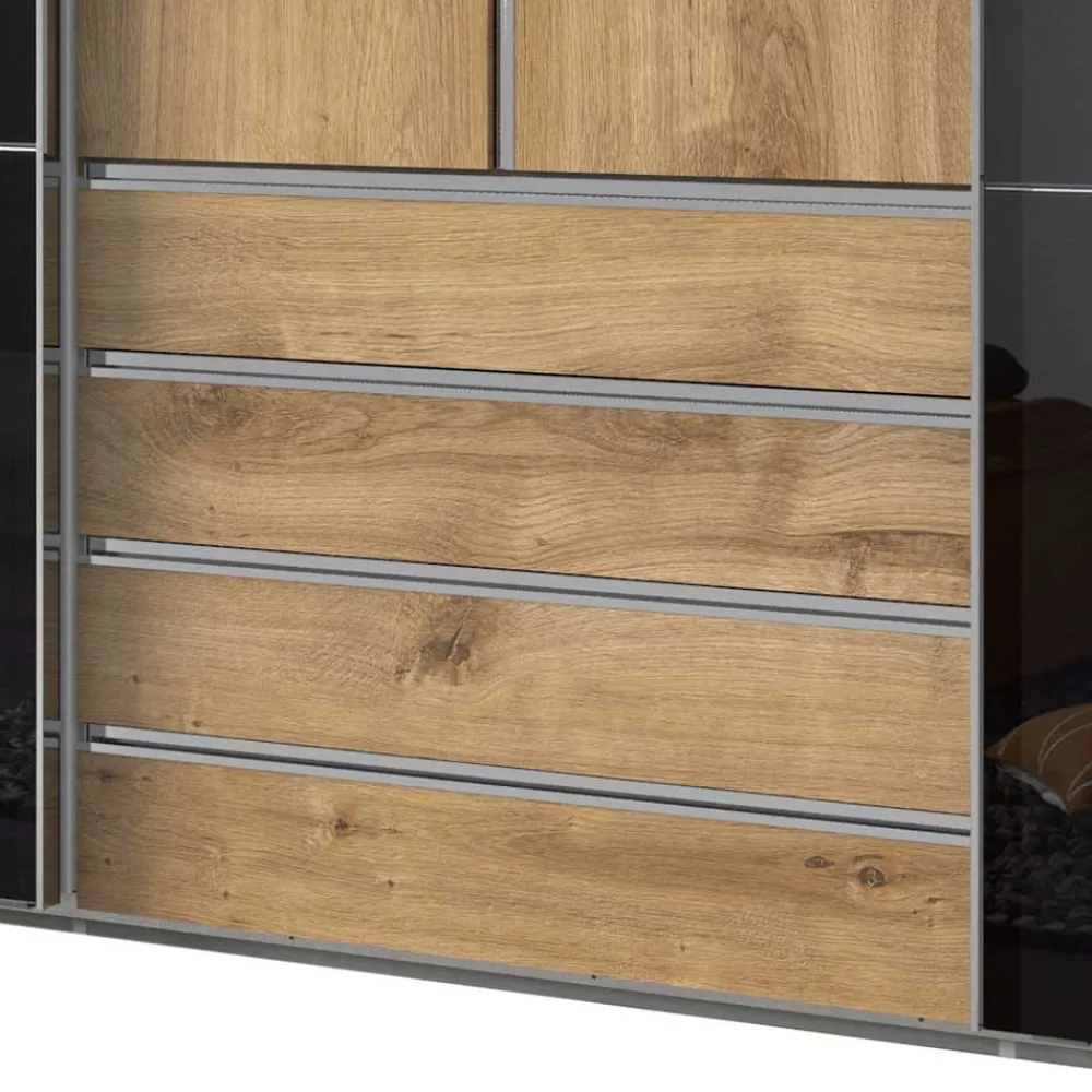 Wohnen Kleiderschränke|Schränke<Schlafzimmer Kleiderschrank in Dunkelgrau Glas - Hectos