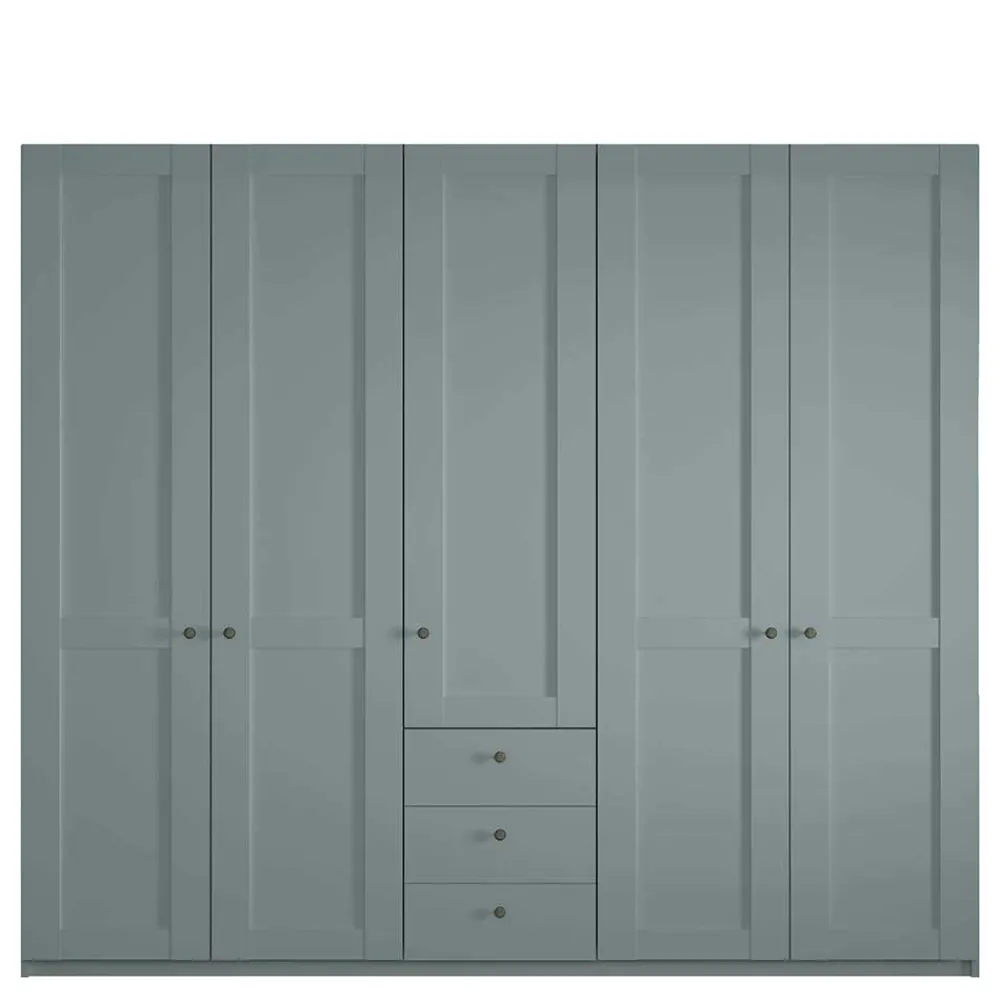 Wohnen Kleiderschränke|Schränke<Schlafzimmer Kleiderschrank in Graugrün - Rajavo