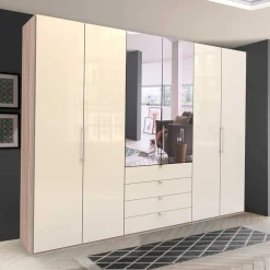 Wohnen Kleiderschränke|Schränke<Schlafzimmer Kleiderschrank mit Spiegel Falttür - Rativian