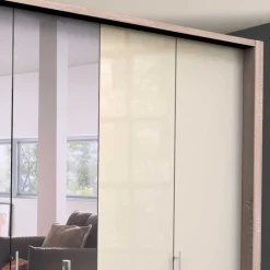 Wohnen Kleiderschränke|Schränke<Schlafzimmer Kleiderschrank mit Spiegel Falttür - Rativian