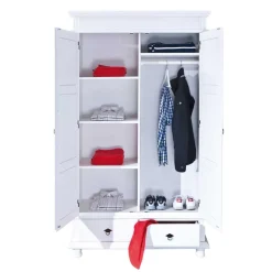 Wohnen Kleiderschränke|Schränke<Schlafzimmer Kleiderschrank Powera in Weiß