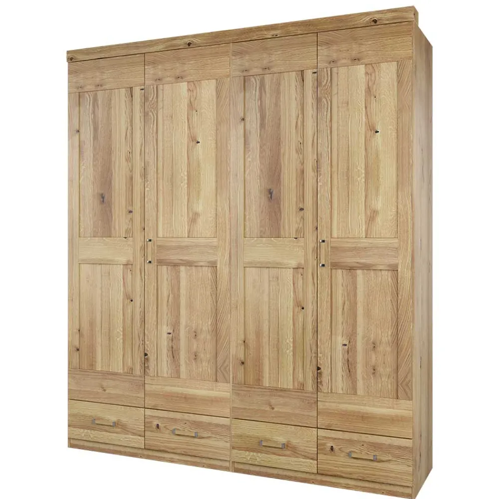 Wohnen Kleiderschränke<Schlafzimmer Kleiderschrank 4 türig & Schubladen - Zamron