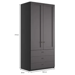 Wohnen Kleiderschränke<Schlafzimmer Kleiderschrank 100x216x58 - Mataram I