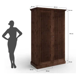 Wohnen Kleiderschränke<Schlafzimmer Kleiderschrank in Dunkelbraun - Nauizia