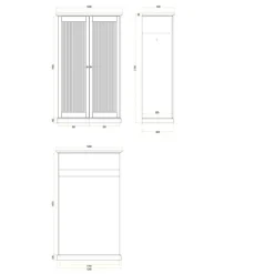 Wohnen Kleiderschränke<Schlafzimmer Kleiderschrank in Dunkelbraun - Nauizia