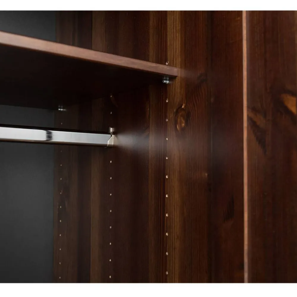 Wohnen Kleiderschränke<Schlafzimmer Kleiderschrank in Dunkelbraun - Nauizia