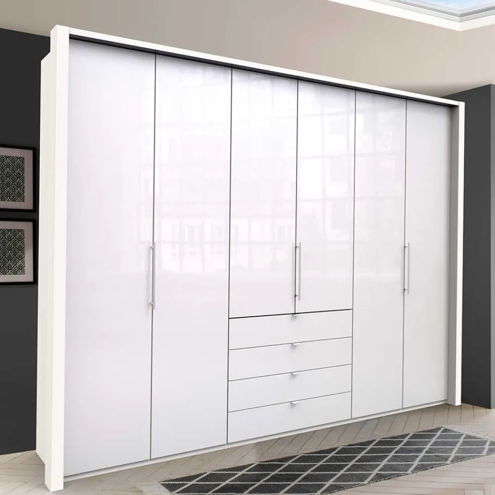 Wohnen Kleiderschränke<Schlafzimmer Kleiderschrank mit Falttüren & Schubladen - Dolienca
