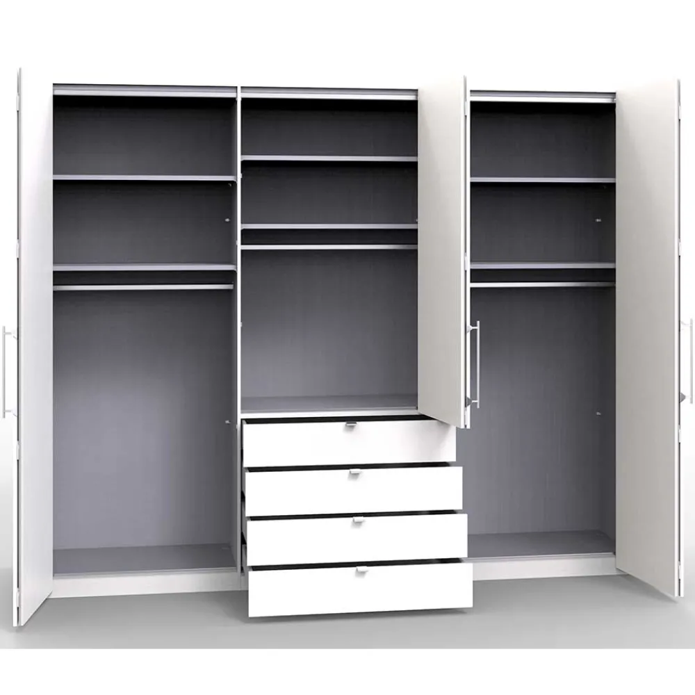 Wohnen Kleiderschränke<Schlafzimmer Kleiderschrank mit Falttüren & Schubladen - Dolienca