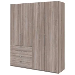 Wohnen Kleiderschränke|Schränke<Schlafzimmer Kleiderschrank in Eiche dunkel - Crenba