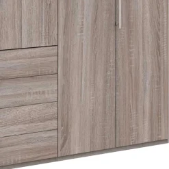 Wohnen Kleiderschränke|Schränke<Schlafzimmer Kleiderschrank in Eiche dunkel - Crenba