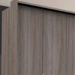 Wohnen Kleiderschränke|Schränke<Schlafzimmer Kleiderschrank in Eiche dunkel - Crenba