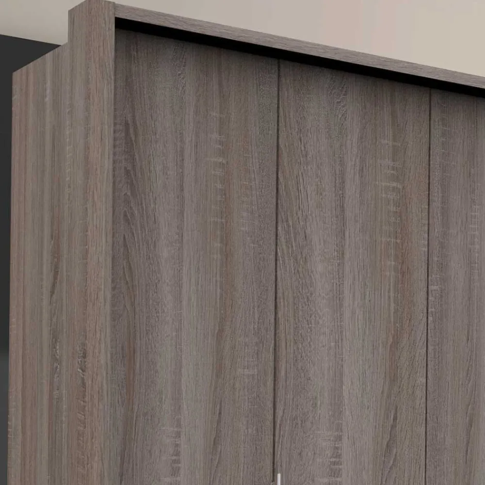 Wohnen Kleiderschränke|Schränke<Schlafzimmer Kleiderschrank in Eiche dunkel - Crenba