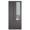 Wohnen Kleiderschränke<Schlafzimmer Kleiderschrank in Dunkelgrau - Mataram