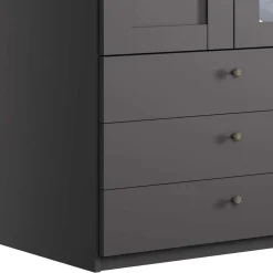 Wohnen Kleiderschränke<Schlafzimmer Kleiderschrank in Dunkelgrau - Mataram