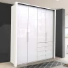 Wohnen Kleiderschränke|Schränke<Schlafzimmer Kombi-Kleiderschrank in Weiß - Dolienca