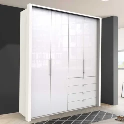 Wohnen Kleiderschränke|Schränke<Schlafzimmer Kombi-Kleiderschrank in Weiß - Dolienca