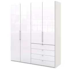 Wohnen Kleiderschränke|Schränke<Schlafzimmer Kombi-Kleiderschrank in Weiß - Dolienca