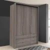 Wohnen Kleiderschränke<Schlafzimmer Kombischrank in Eiche dunkel - Crenba