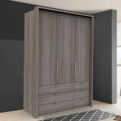 Wohnen Kleiderschränke<Schlafzimmer Kombischrank in Eiche dunkel - Crenba