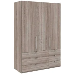 Wohnen Kleiderschränke<Schlafzimmer Kombischrank in Eiche dunkel - Crenba
