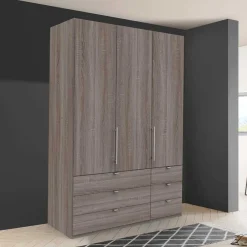 Wohnen Kleiderschränke<Schlafzimmer Kombischrank in Eiche dunkel - Crenba
