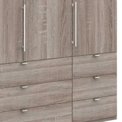 Wohnen Kleiderschränke<Schlafzimmer Kombischrank in Eiche dunkel - Crenba