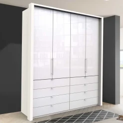 Wohnen Kleiderschränke|Schränke<Schlafzimmer Kombischrank in Weiß - Dolienca