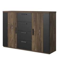 Wohnen Sideboards<Schlafzimmer Kommode in Eiche Dunkel Dekor - Rose