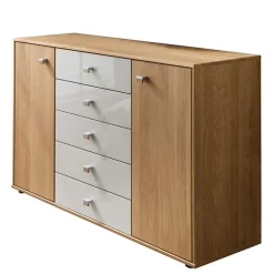Wohnen Sideboards<Schlafzimmer Kommode in Eichefarben & Beige - Emdsiva