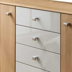 Wohnen Sideboards<Schlafzimmer Kommode in Eichefarben & Beige - Emdsiva
