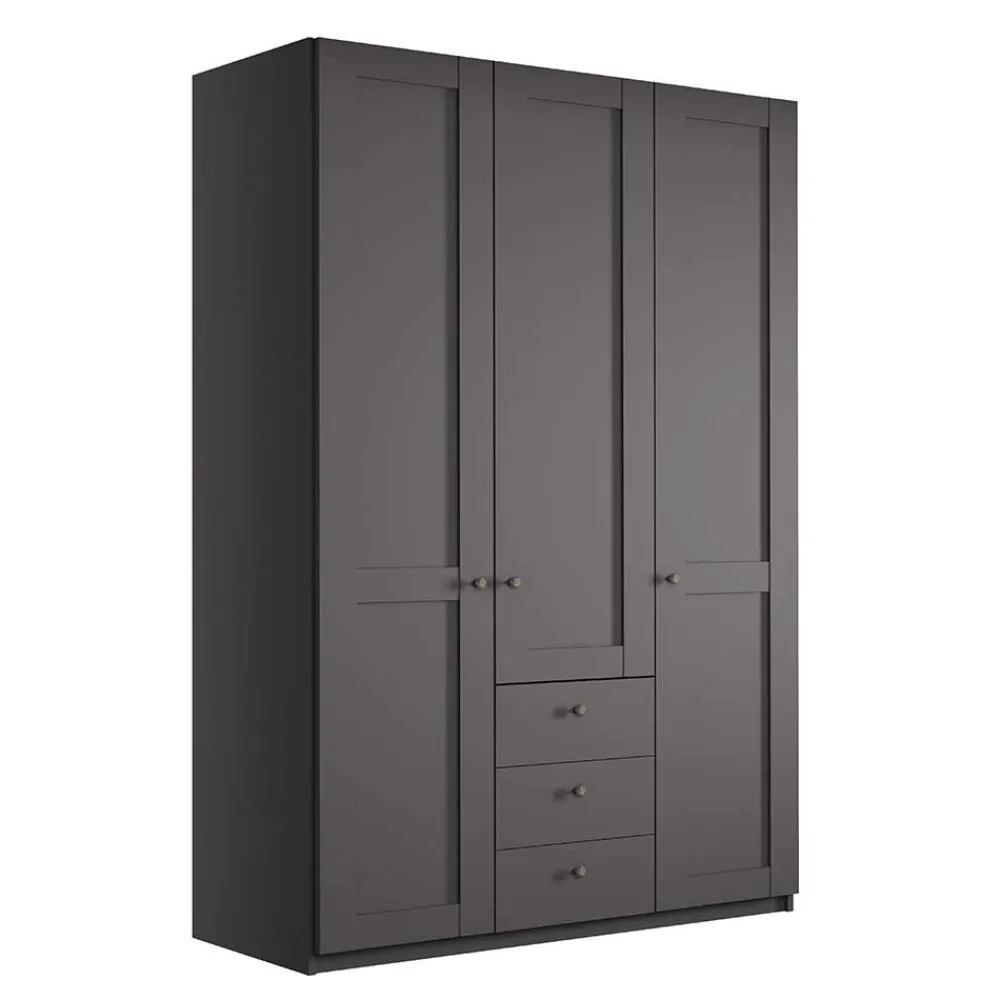 Wohnen Kleiderschränke|Schränke<Schlafzimmer Schrank in Dunkelgrau - Mataram
